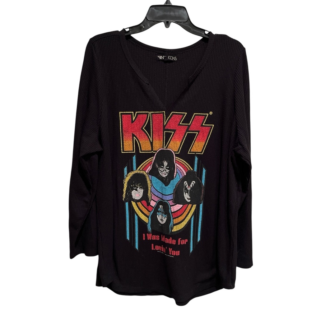 Vinyl Icons Kiss "I Was Made For Lovin’ You" Thermal Top Black Graphic XL / 2
